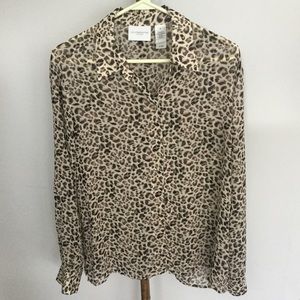 Liz Claiborne/Lizsport Animal Print Blouse